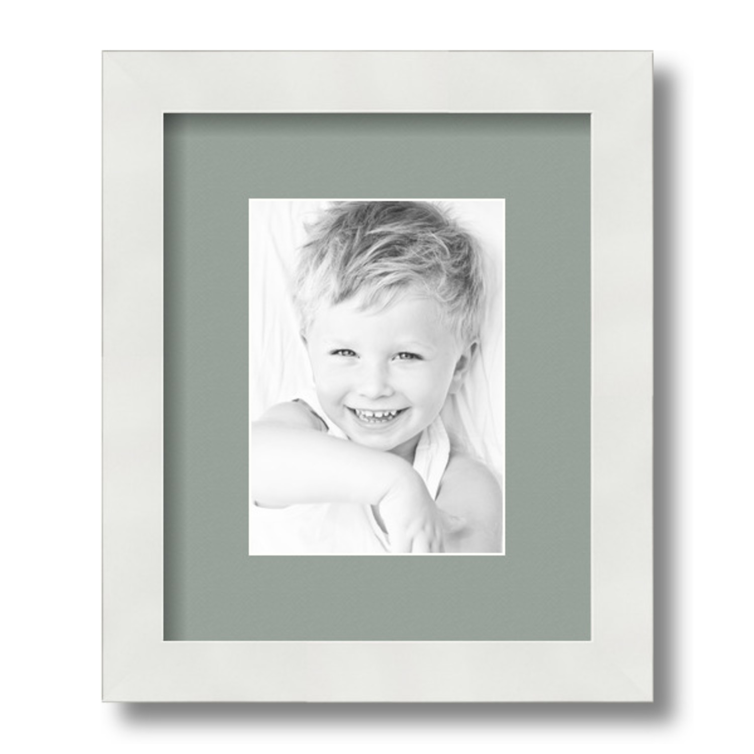 ArtToFrames Matted 9x11 White Picture Frame with 2" Mat, 5x7 Opening 3966