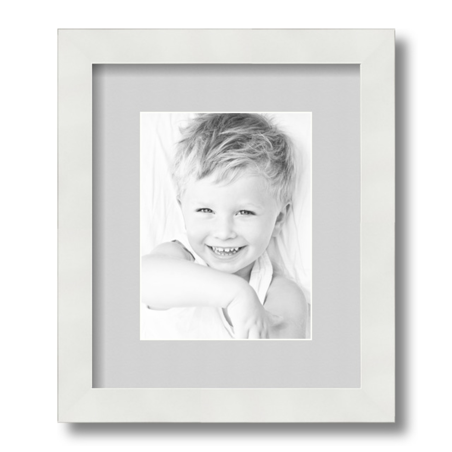 ArtToFrames Matted 10x12 White Picture Frame with 2" Mat, 6x8 Opening 3966