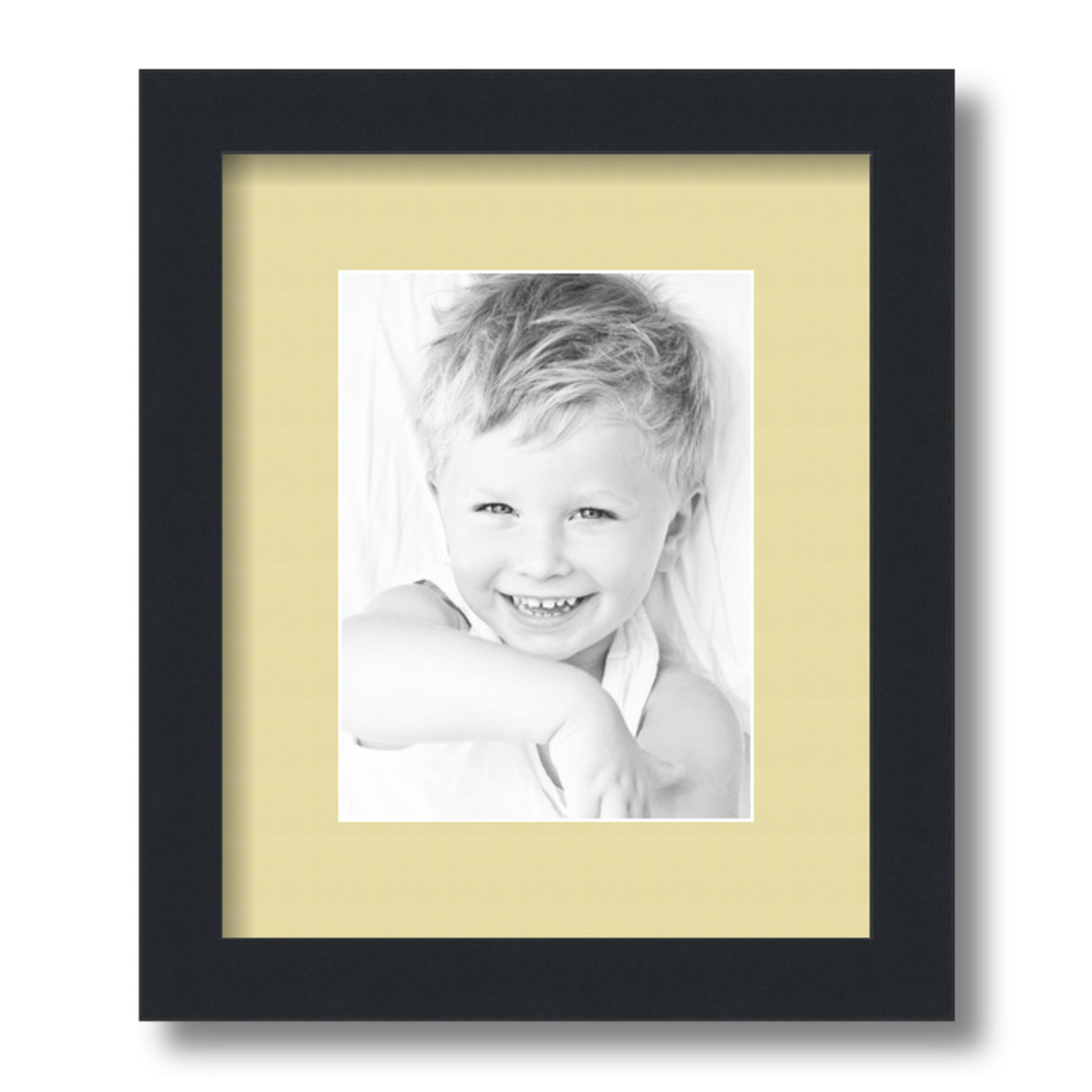 ArtToFrames Matted 10x12 Black Picture Frame with 2" Mat, 6x8 Opening 3926