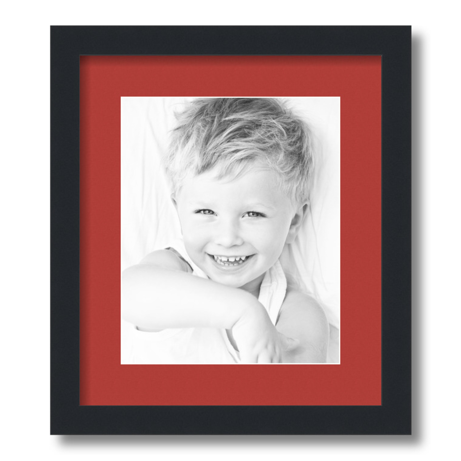 ArtToFrames Matted 12.5x15 Black Picture Frame with 2" Mat, 8.5x11 Opening 3926