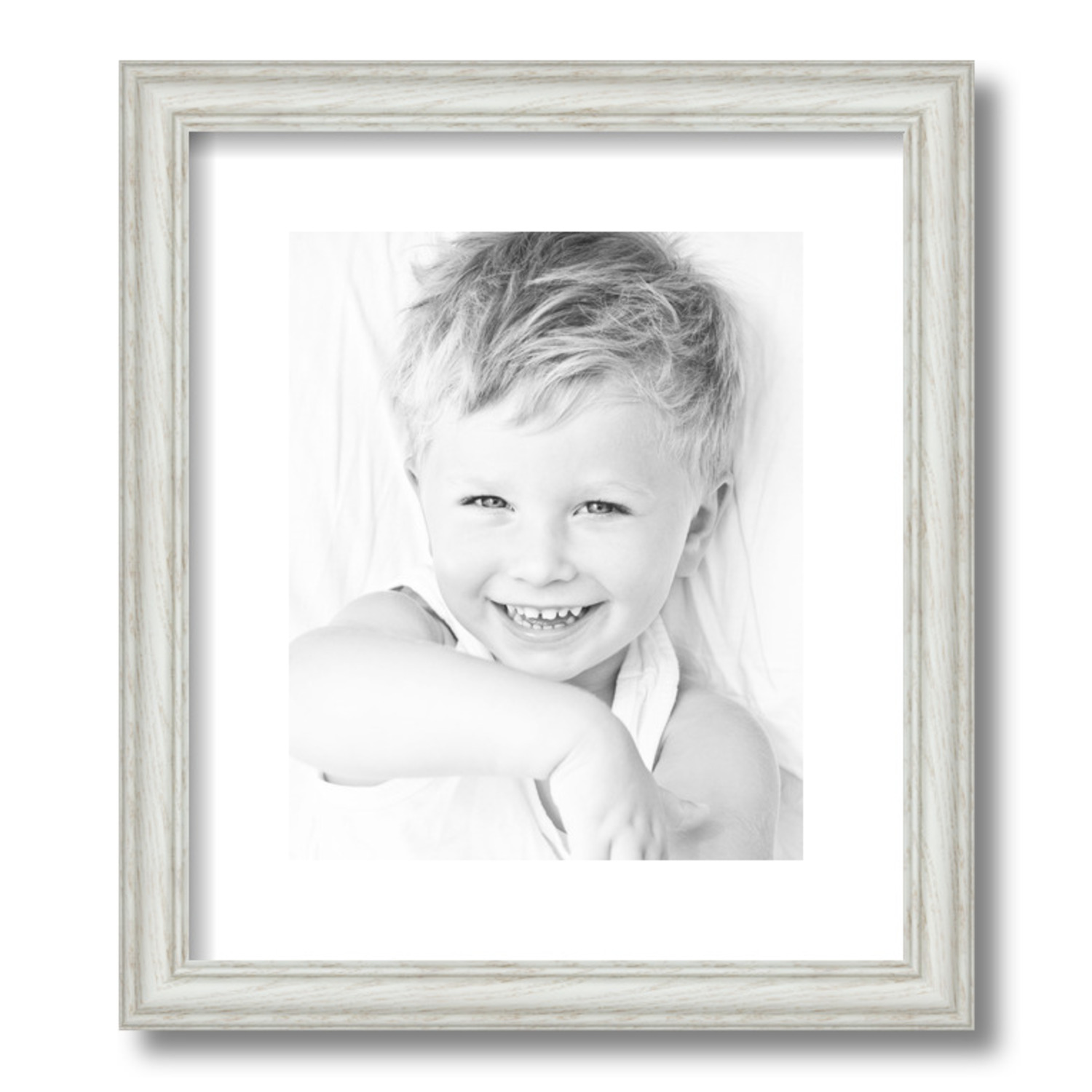 ArtToFrames Matted 12.5x15 White Picture Frame with 2" Mat, 8.5x11 Opening 4098