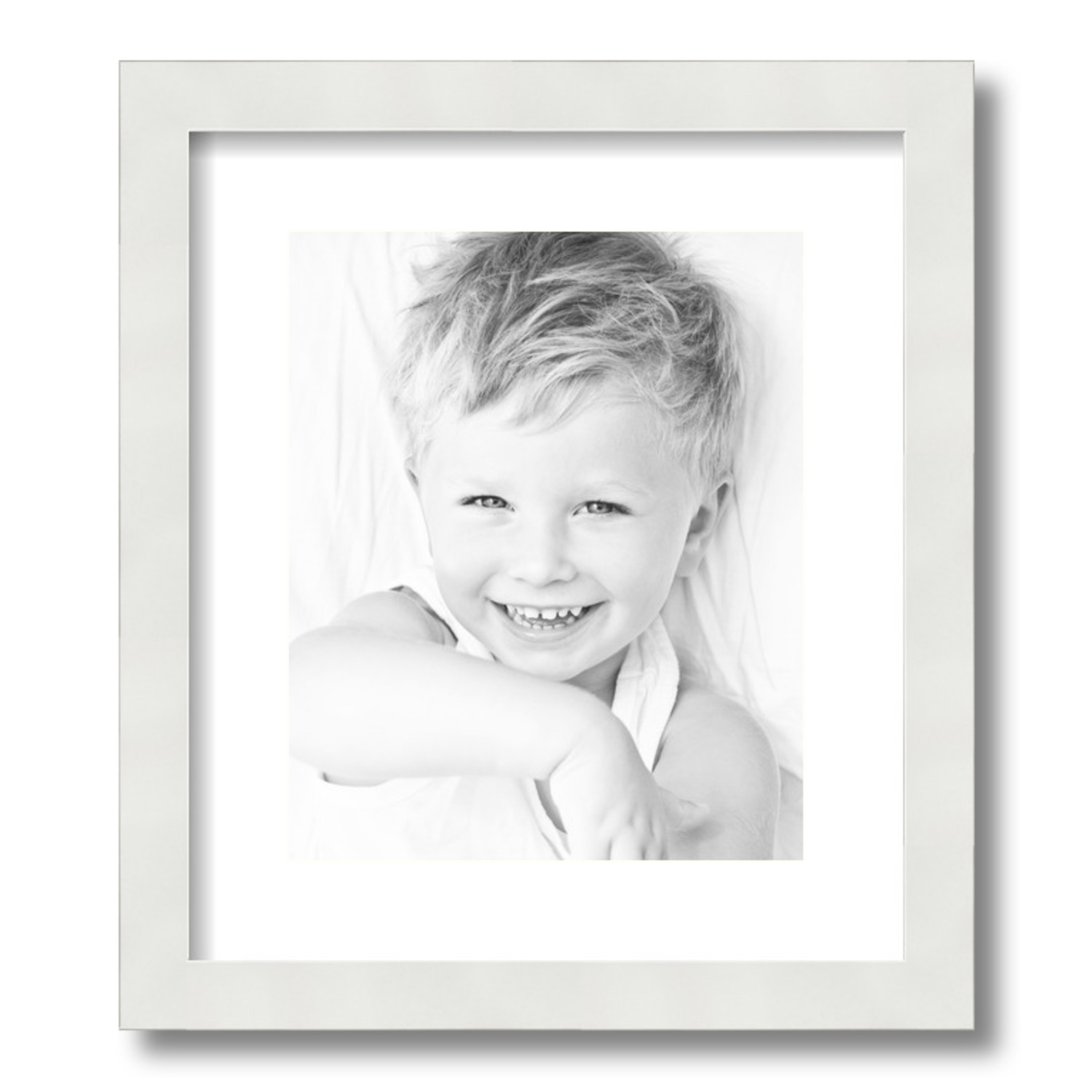 ArtToFrames Matted 12.5x15 White Picture Frame with 2" Mat, 8.5x11 Opening 3966