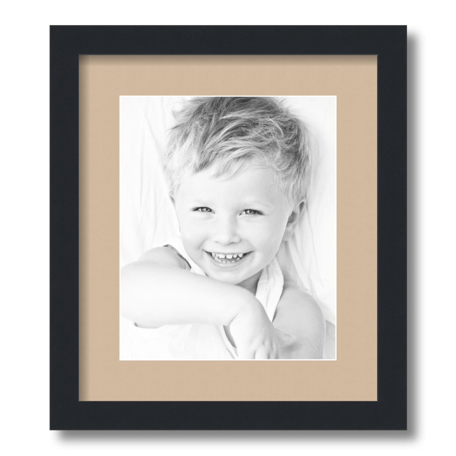 ArtToFrames Matted 12.5x15 Black Picture Frame with 2" Mat, 8.5x11 Opening 3926