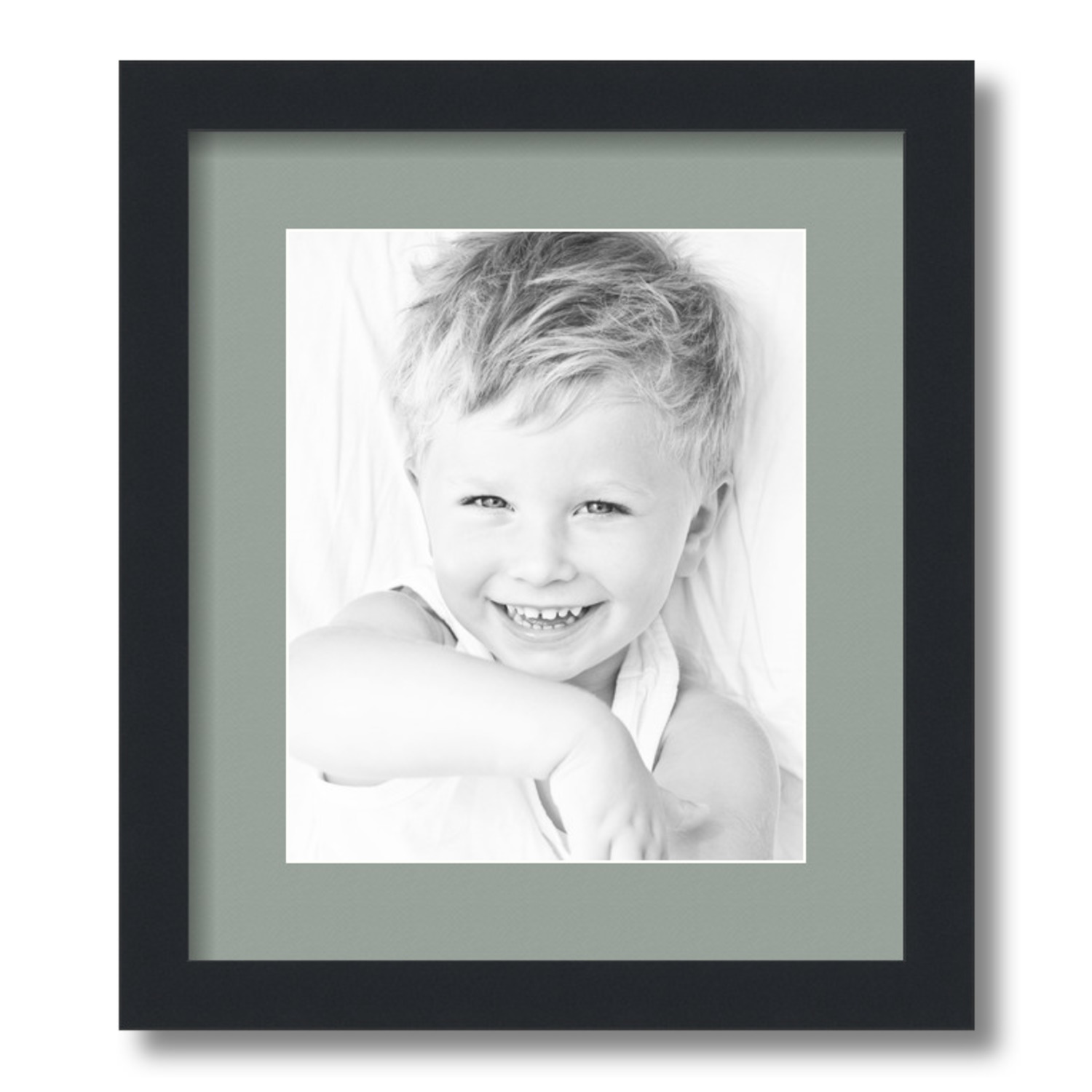 ArtToFrames Matted 12.5x15 Black Picture Frame with 2" Mat, 8.5x11 Opening 3926