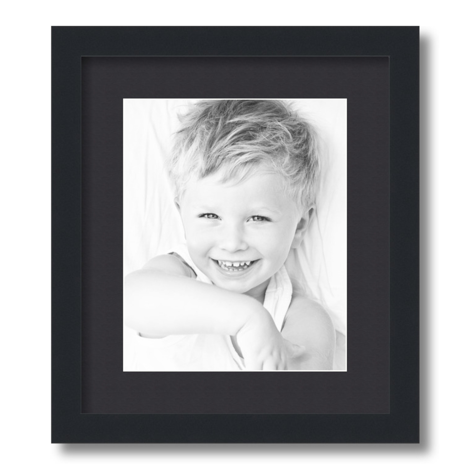 ArtToFrames Matted 12.5x15 Black Picture Frame with 2" Mat, 8.5x11 Opening 3926