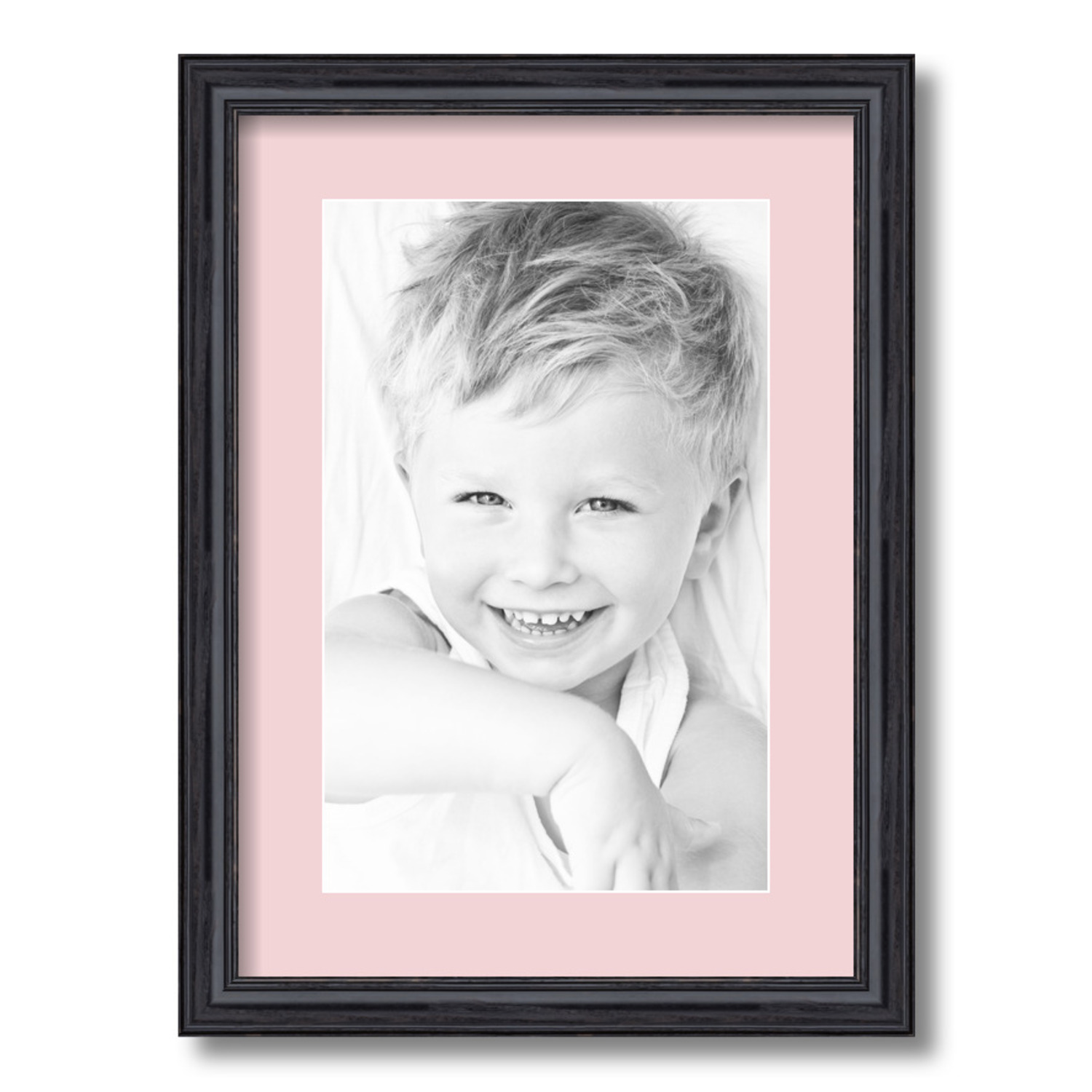 ArtToFrames Matted 12.5x18 Black Picture Frame with 2" Mat, 8.5x14 Opening 4083