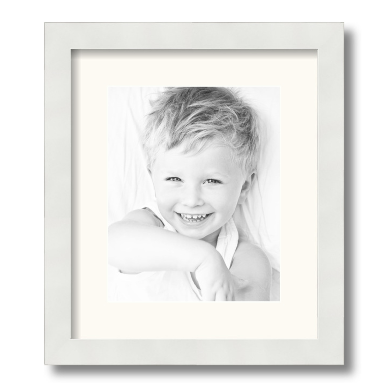 ArtToFrames Matted 12x14 White Picture Frame with 2" Mat, 8x10 Opening 3966