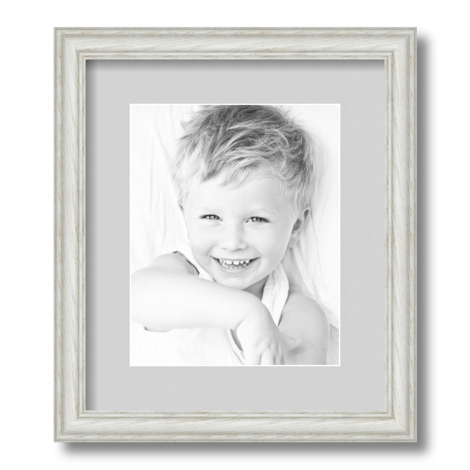 ArtToFrames Matted 12x14 White Picture Frame with 2" Mat, 8x10 Opening 4098