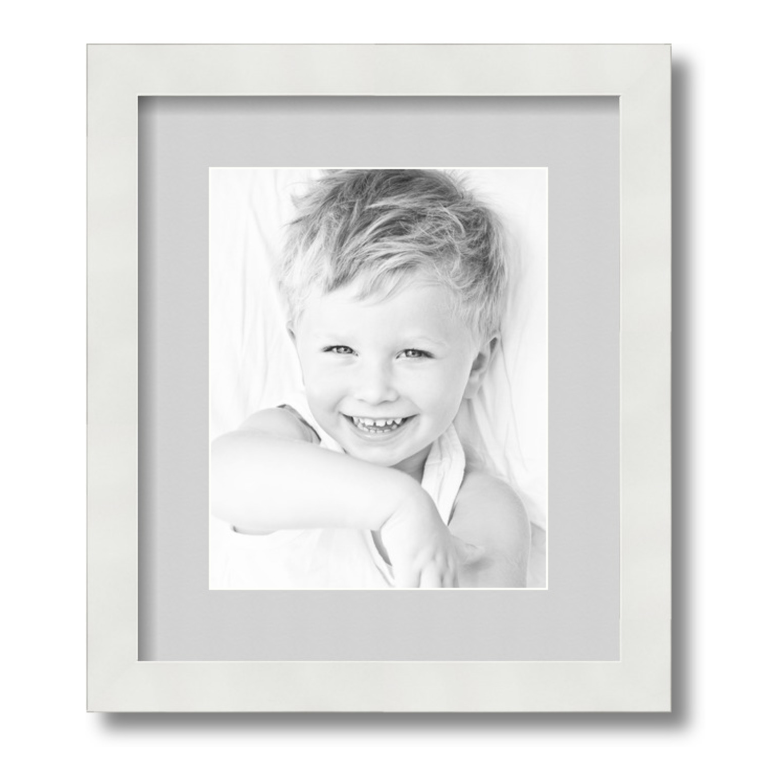 ArtToFrames Matted 12x14 White Picture Frame with 2" Mat, 8x10 Opening 3966