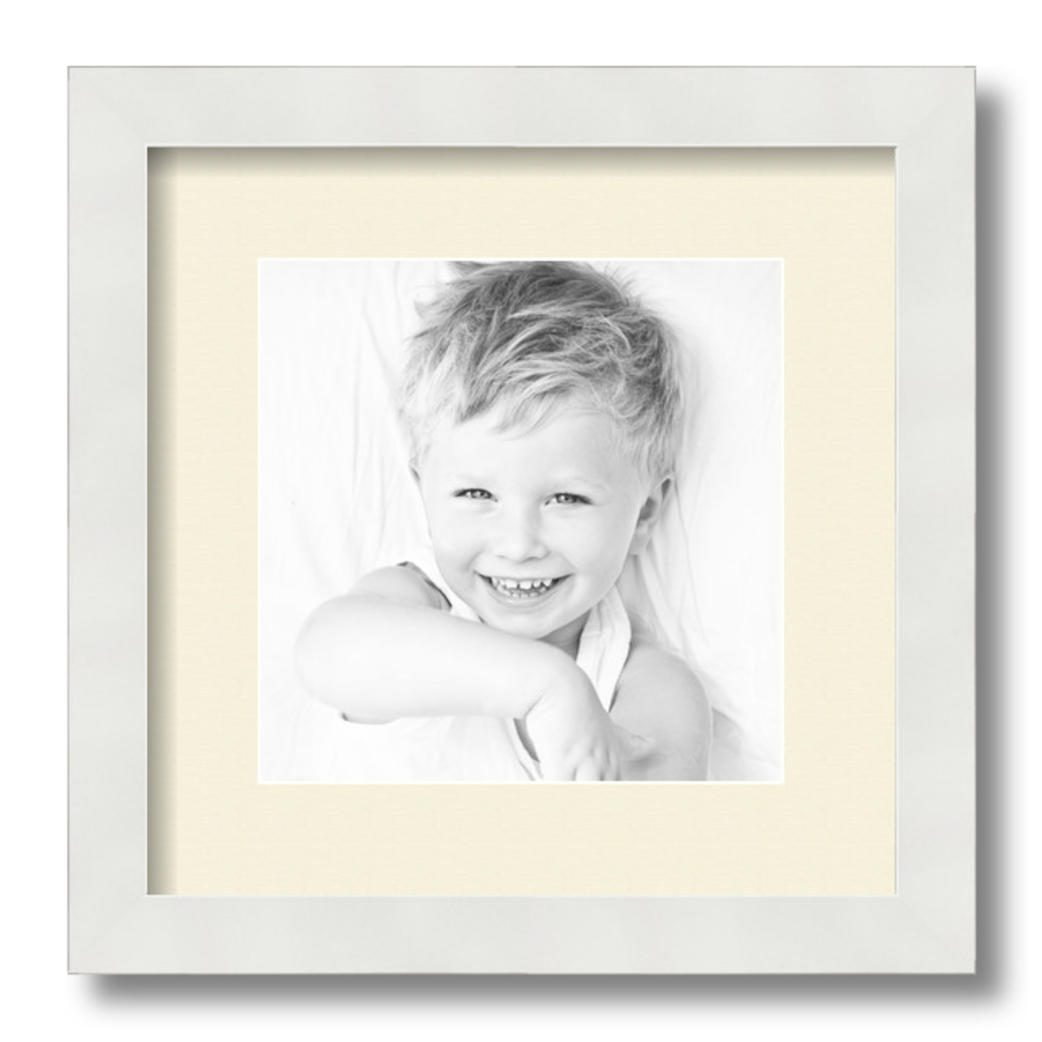 ArtToFrames Matted 12x12 White Picture Frame with 2" Mat, 8x8 Opening 3966