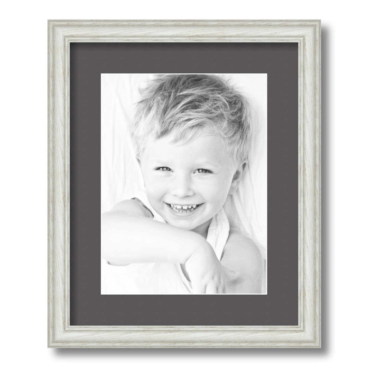 ArtToFrames Matted 13x16 White Picture Frame with 2" Mat, 9x12 Opening 4098