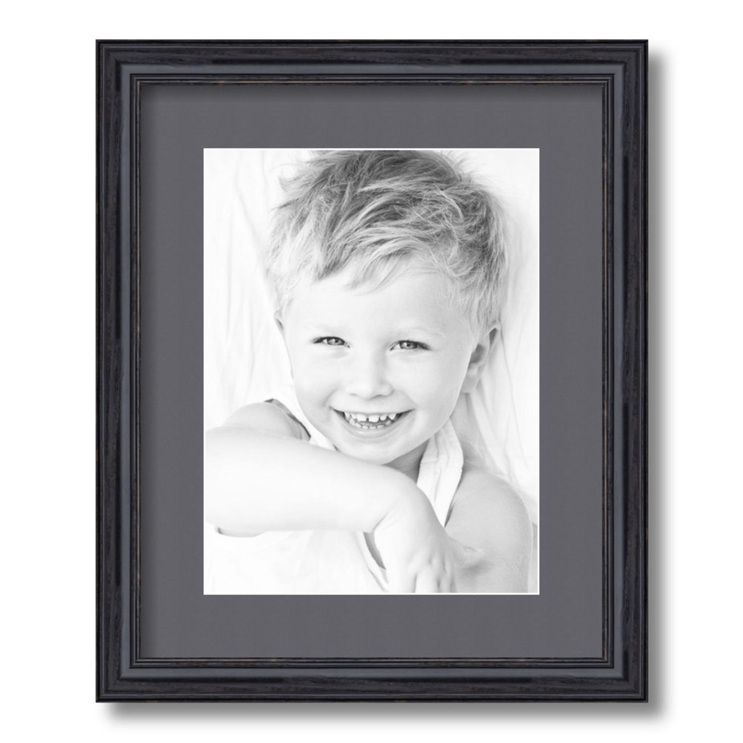 ArtToFrames Matted 13x16 Black Picture Frame with 2" Mat, 9x12 Opening 4083