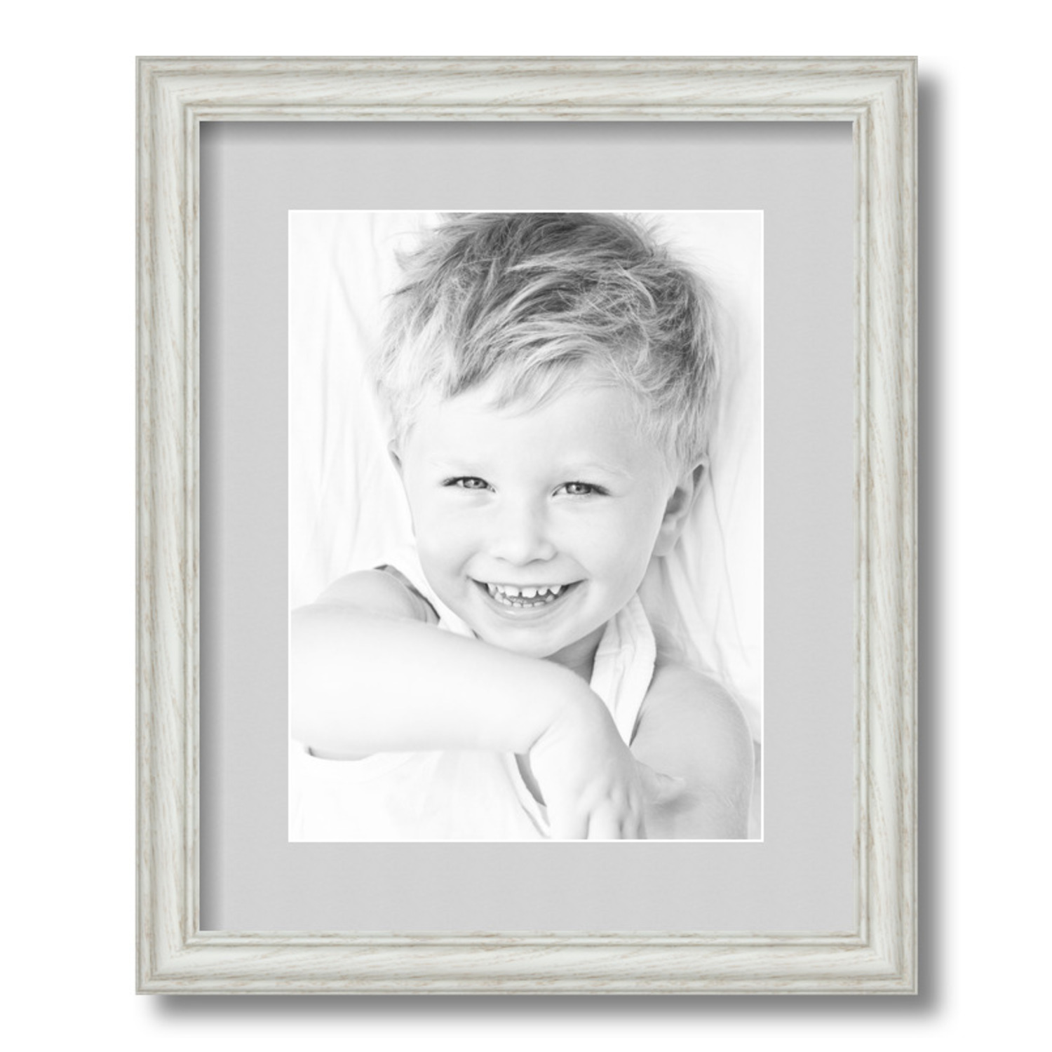 ArtToFrames Matted 13x16 White Picture Frame with 2" Mat, 9x12 Opening 4098