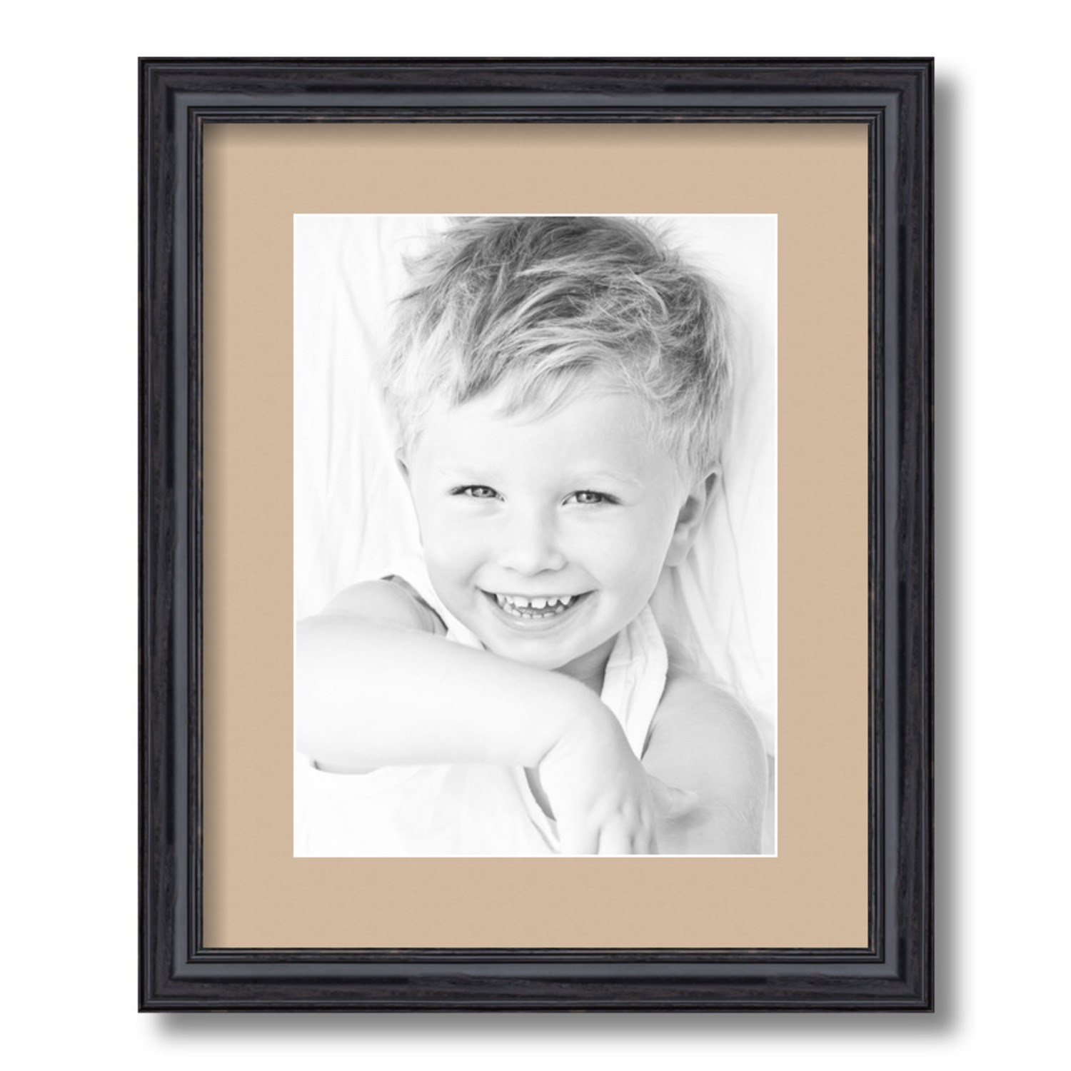 ArtToFrames Matted 13x16 Black Picture Frame with 2" Mat, 9x12 Opening 4083