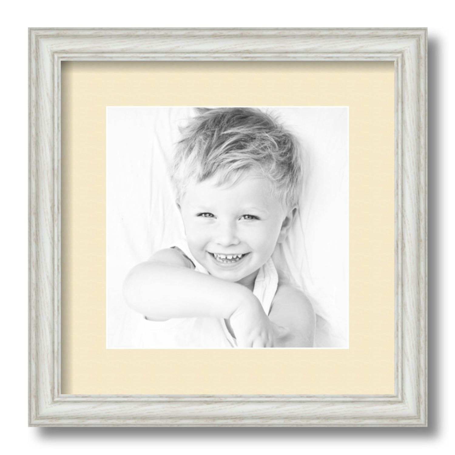 ArtToFrames Matted 13x13 White Picture Frame with 2" Mat, 9x9 Opening 4098